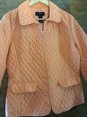 Kenneth Cole Quilted Coral Bomber Jacket
